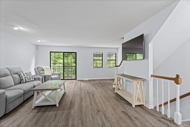 34 Village View Ter Unit 34, Meriden, CT 06451 - living area with wood finished floors and stairs