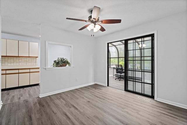 34 Village View Ter Unit 34, Meriden, CT 06451 - spare room featuring ceiling fan and wood finished floors