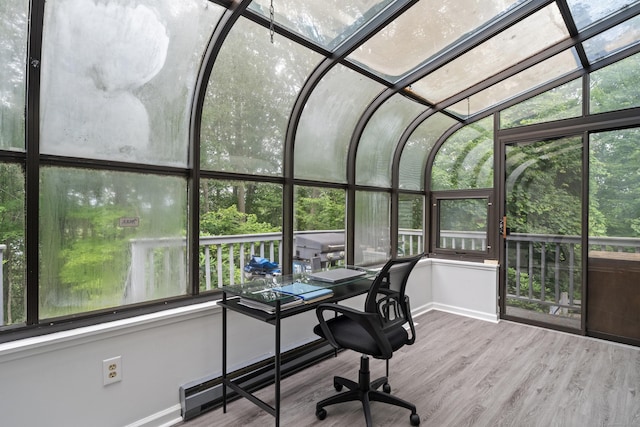34 Village View Ter Unit 34, Meriden, CT 06451 - home office with a sunroom and wood finished floors