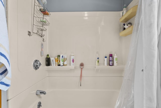 33 Aetna St, Naugatuck, CT 06770 - bathroom with shower / bath combo with shower curtain
