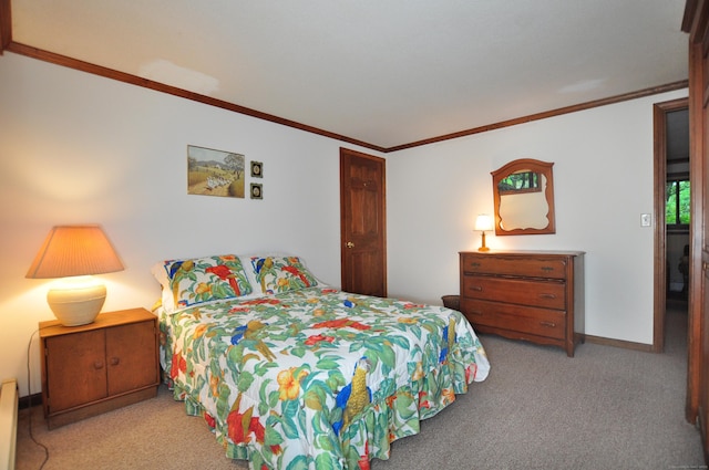 172 Bentley Cir, Goshen, CT 06756 - carpeted bedroom with crown molding and baseboards