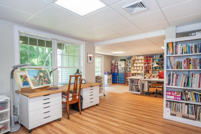 802 Dzen Way Unit 802, South Windsor, CT 06074 - office area featuring a drop ceiling and wood finished floors