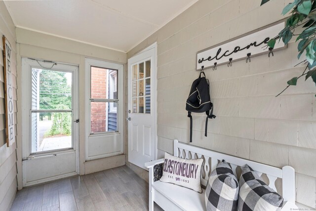 216 Main St, Glastonbury, CT 06073 - doorway featuring light wood finished floors