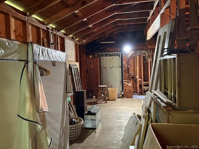 109 Clay St, Thomaston, CT 06787 - misc room with vaulted ceiling and concrete floors