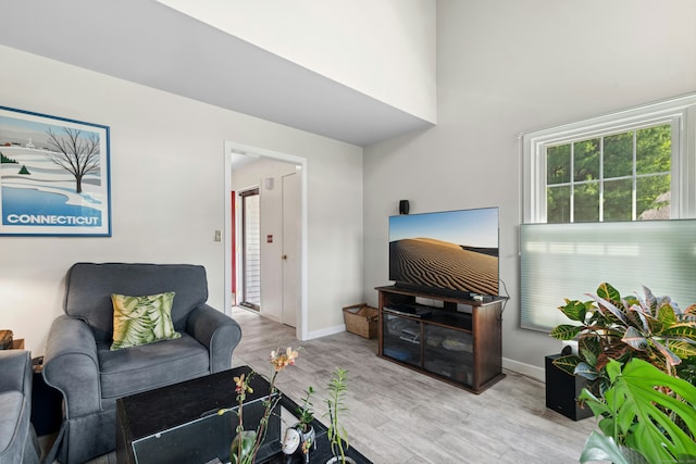 376 Woodridge Unit 376, Shelton, CT 06484 - living room featuring wood finished floors and baseboards