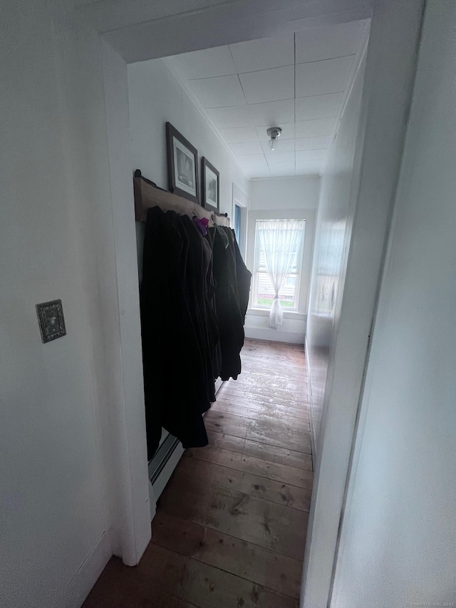 9 Starkweather St, Manchester, CT 06042 - corridor featuring hardwood / wood-style flooring and a baseboard radiator