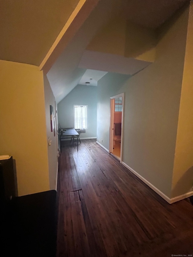 9 Starkweather St, Manchester, CT 06042 - bonus room featuring dark wood-style flooring and lofted ceiling