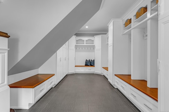 8 Jacob Ln, Killingworth, CT 06419 - mudroom with ornamental molding and recessed lighting