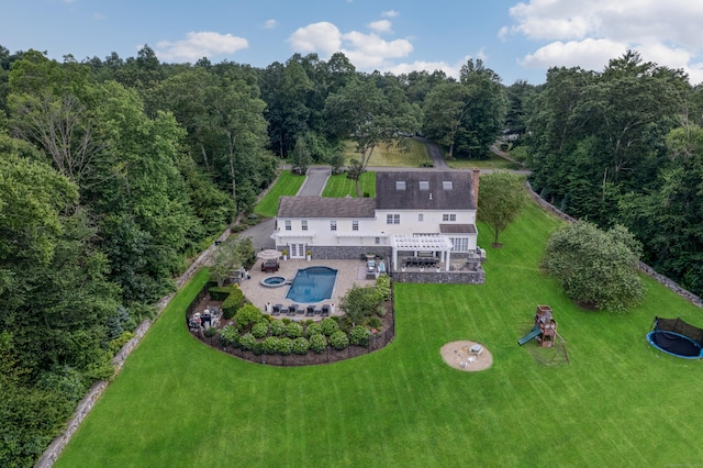 8 Jacob Ln, Killingworth, CT 06419 - view of subject property with a pool and a heavily wooded area