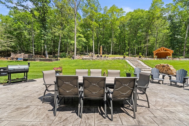 85 Good Hill Rd, Roxbury, CT 06783 - view of patio with grilling area and outdoor dining area