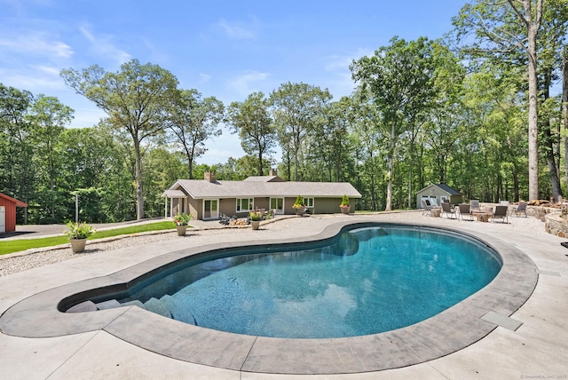 85 Good Hill Rd, Roxbury, CT 06783 - swimming pool featuring a patio and an outbuilding