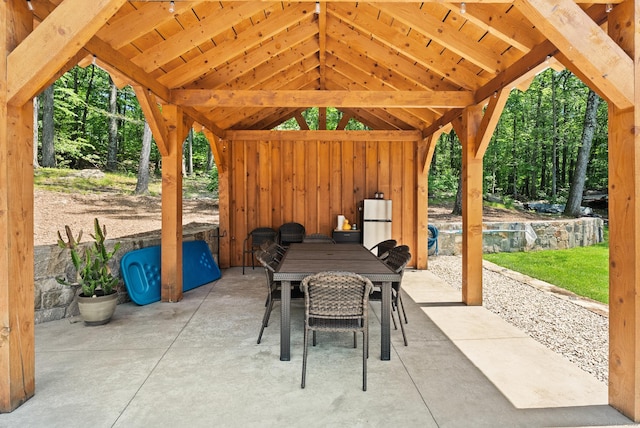 85 Good Hill Rd, Roxbury, CT 06783 - view of patio / terrace featuring outdoor dining space and a gazebo