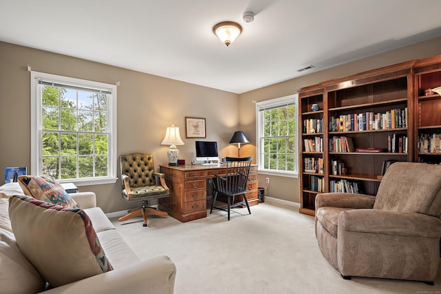 7 Merlins Ln, Newtown, CT 06470 - home office with baseboards and light carpet