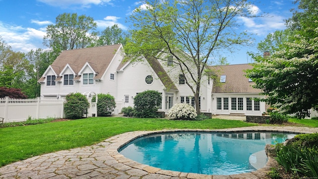 7 Merlins Ln, Newtown, CT 06470 - back of property with french doors