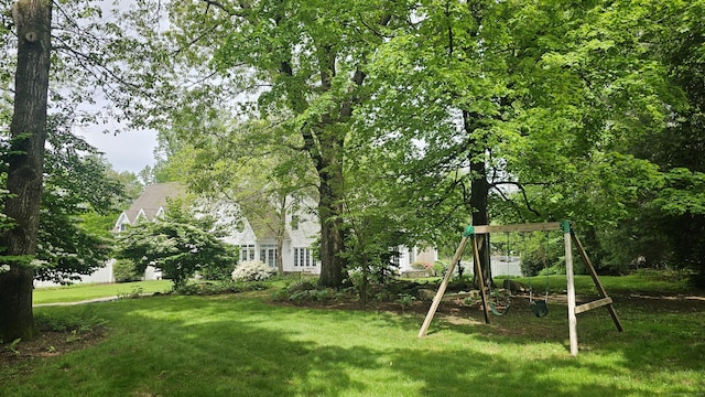 7 Merlins Ln, Newtown, CT 06470 - view of grassy yard with a playground