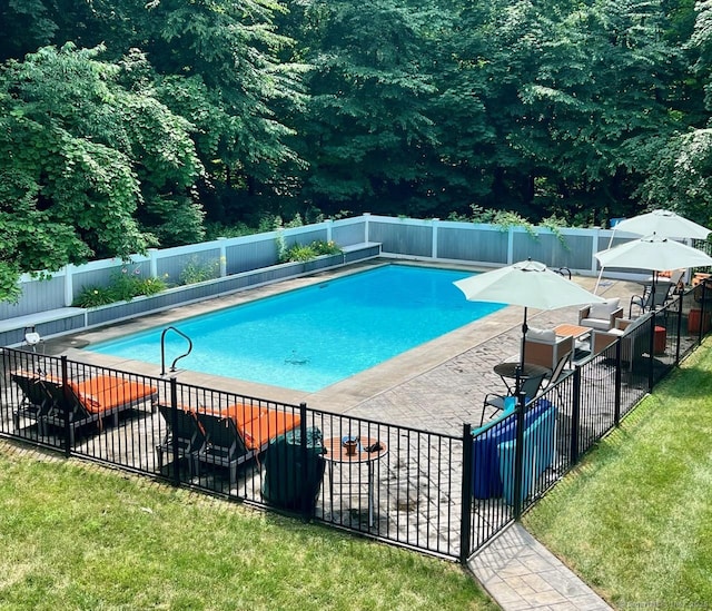 25 Hidden Pl, Cheshire, CT 06410 - view of pool with a fenced backyard and a patio area