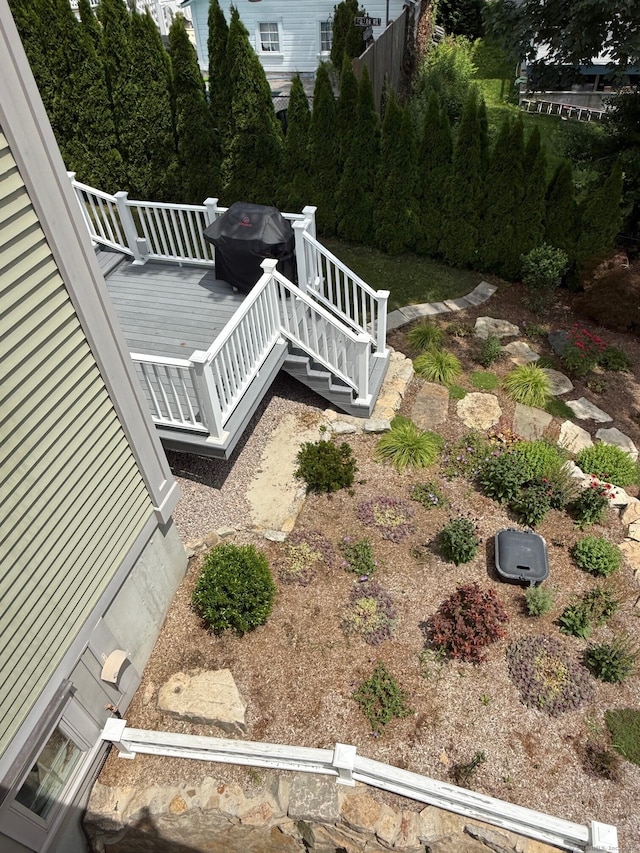 5 Lees Ct, Stonington, CT 06378 - view of yard with a wooden deck