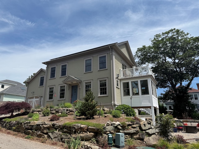 5 Lees Ct, Stonington, CT 06378 - view of front of property with a balcony