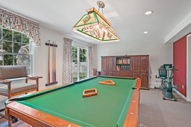 6 Robert Frost Dr, Shelton, CT 06484 - game room featuring pool table, recessed lighting, and carpet flooring