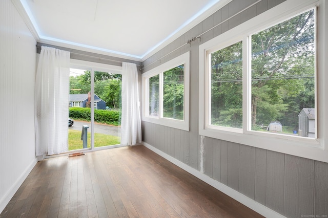 16 Pine Rd, Stafford, CT 06076 - unfurnished sunroom featuring hardwood / wood-style floors