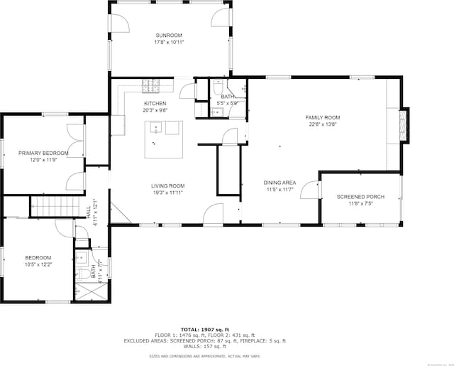 16 Pine Rd, Stafford, CT 06076 - view of home floor plan
