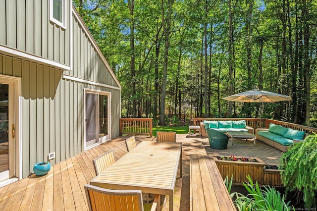25 Tall Wood Holw, Avon, CT 06001 - wooden terrace featuring an outdoor living space and outdoor dining space