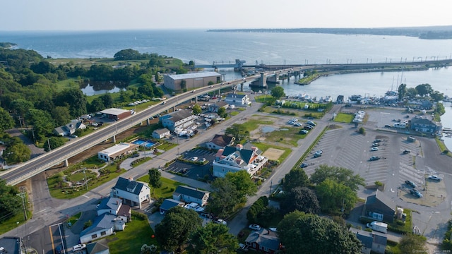 377 Mago Point Way Unit 1, Waterford, CT 06385 - aerial view of property and surrounding area featuring a large body of water and a notable bridge