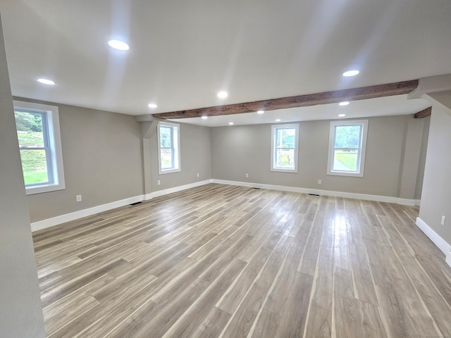 203 Old Jewett City Rd, Preston, CT 06365 - below grade area featuring light wood finished floors and recessed lighting