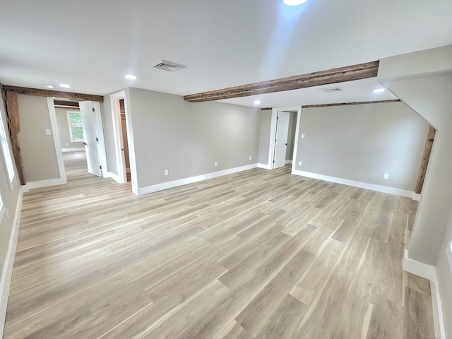 203 Old Jewett City Rd, Preston, CT 06365 - below grade area with light wood-style flooring and recessed lighting