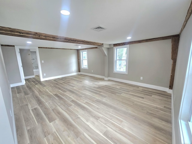 203 Old Jewett City Rd, Preston, CT 06365 - basement featuring light wood-type flooring and recessed lighting