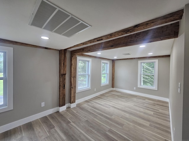 203 Old Jewett City Rd, Preston, CT 06365 - empty room featuring plenty of natural light, light wood finished floors, and recessed lighting