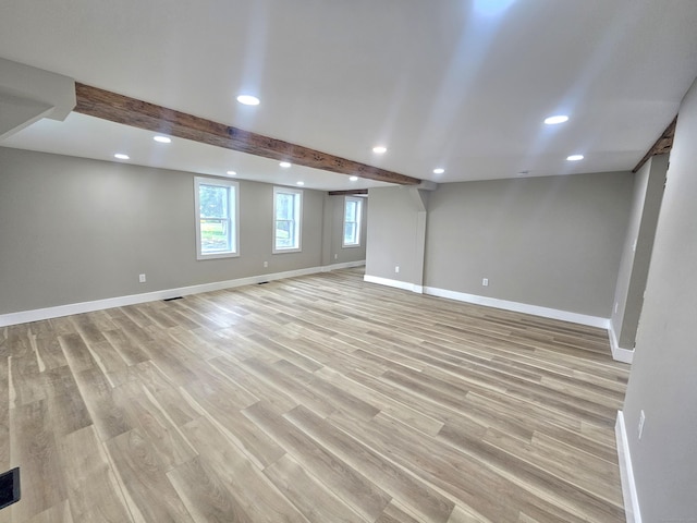 203 Old Jewett City Rd, Preston, CT 06365 - basement with recessed lighting and light wood-style flooring