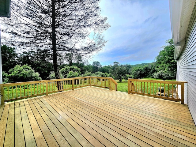 203 Old Jewett City Rd, Preston, CT 06365 - wooden deck featuring view of scattered trees