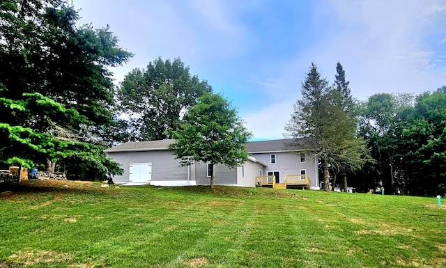 203 Old Jewett City Rd, Preston, CT 06365 - rear view of house with a deck and a yard