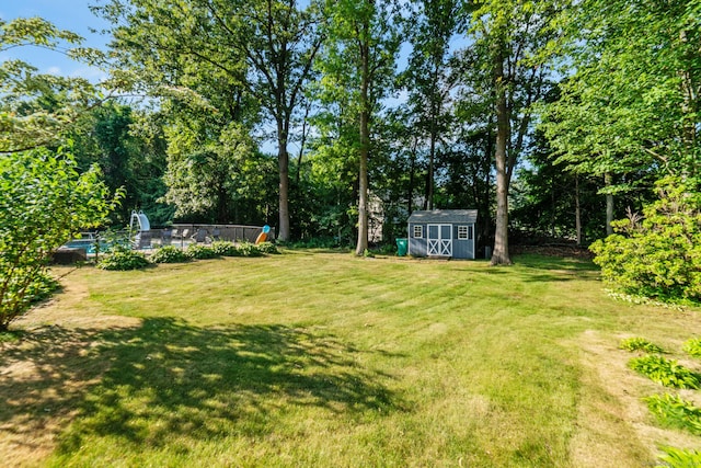 48 Greenwood Cir, Seymour, CT 06483 - view of green lawn with a storage unit