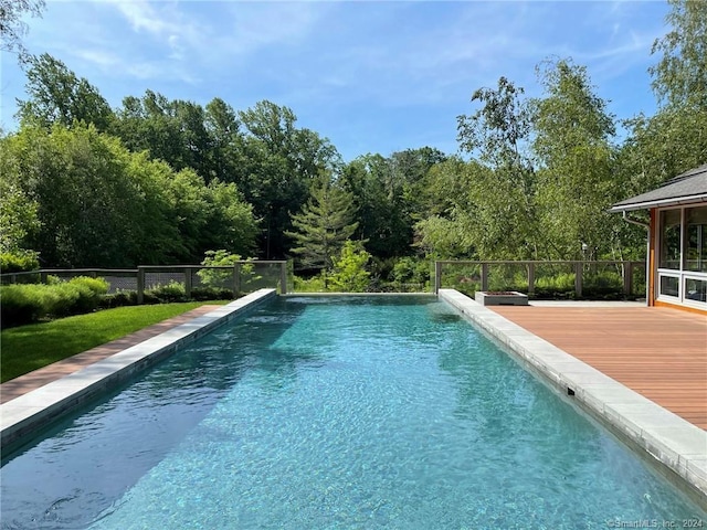 10 Firetower Rd, Killingworth, CT 06419 - view of swimming pool featuring a wooden deck
