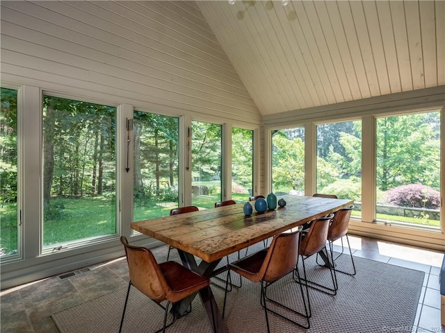 10 Firetower Rd, Killingworth, CT 06419 - sunroom with healthy amount of natural light, lofted ceiling, and wood ceiling