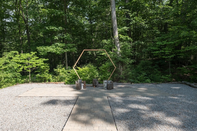10 Firetower Rd, Killingworth, CT 06419 - view of patio featuring a forest view