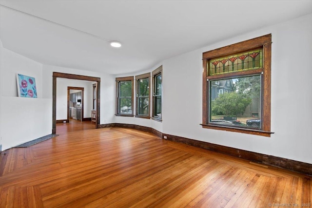 212 Maple St, New Haven, CT 06511 - spare room with wood finished floors and recessed lighting