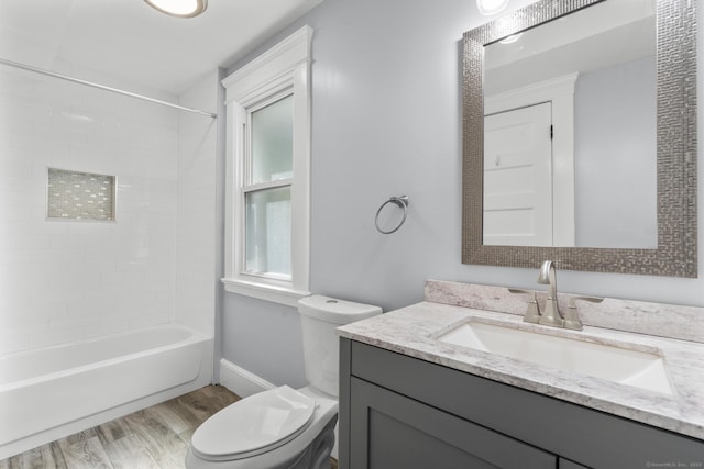 476 Washington Ave, West Haven, CT 06516 - full bath with vanity, wood finished floors, and shower / washtub combination