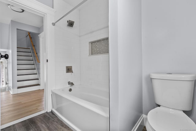 476 Washington Ave, West Haven, CT 06516 - bathroom with tub / shower combination and wood finished floors