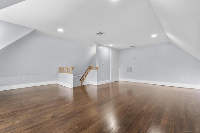 476 Washington Ave, West Haven, CT 06516 - additional living space with vaulted ceiling, wood finished floors, and recessed lighting