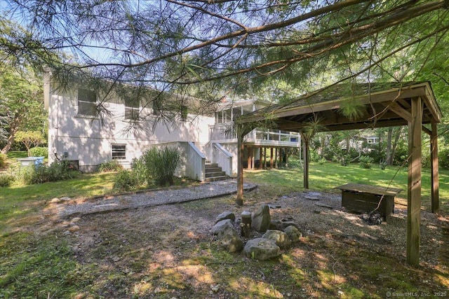 9 Madrina Ln, Madison, CT 06443 - view of grassy yard featuring stairway
