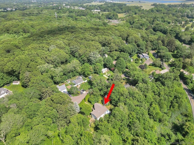 9 Madrina Ln, Madison, CT 06443 - aerial overview of property's location with a heavily wooded area