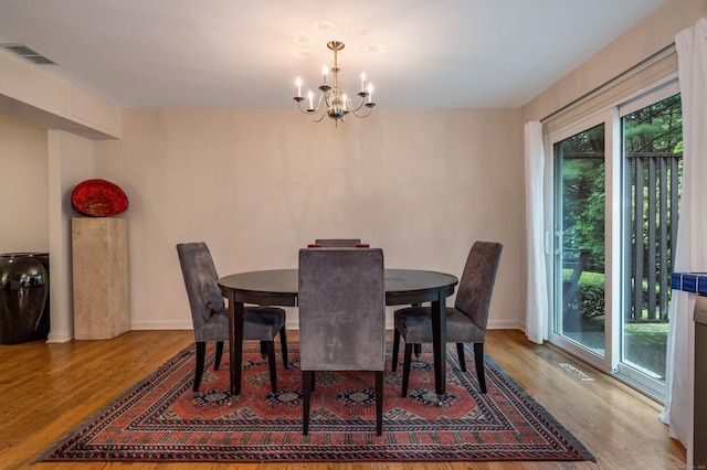 65 Main St Unit 39, Essex, CT 06442 - dining room with a chandelier, plenty of natural light, and wood finished floors
