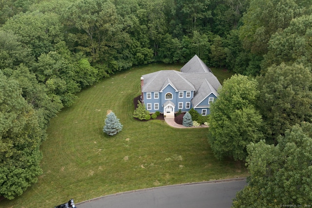2 Warren Gln, Burlington, CT 06013 - aerial view of property and surrounding area with a forest