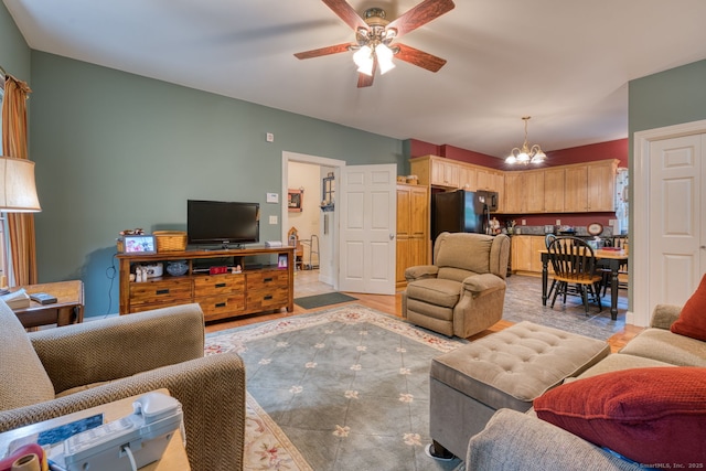 2 Warren Gln, Burlington, CT 06013 - living area featuring a chandelier and a ceiling fan