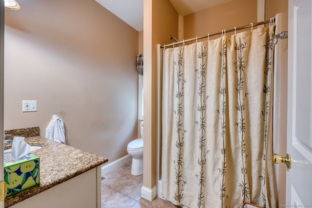 2 Warren Gln, Burlington, CT 06013 - full bathroom featuring vanity, tile patterned flooring, and a shower with shower curtain