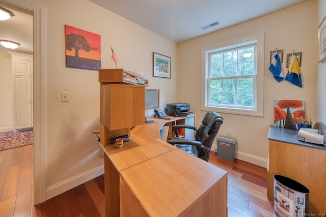 2 Warren Gln, Burlington, CT 06013 - office area with baseboards and hardwood / wood-style flooring