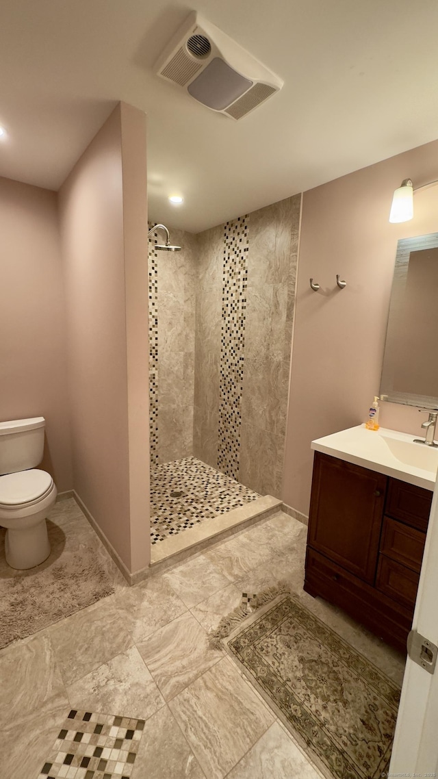 355 Oregon Rd, Cheshire, CT 06410 - full bath with tiled shower, vanity, and recessed lighting